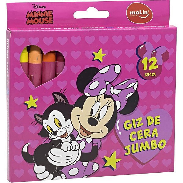 Giz de Cera Jumbo Minnie 12 Cores CX.C/12