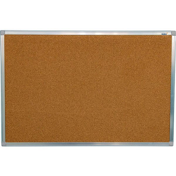 Quadro Aviso Moldura Alumínio Cortica Aparente 100X070CM