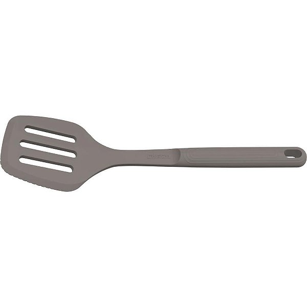 Talher Espátula Vazada Silicone Cinza