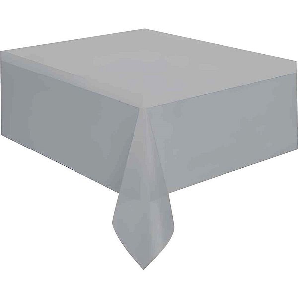 Toalha Plástica 78X78CM Prata Pacote com 10