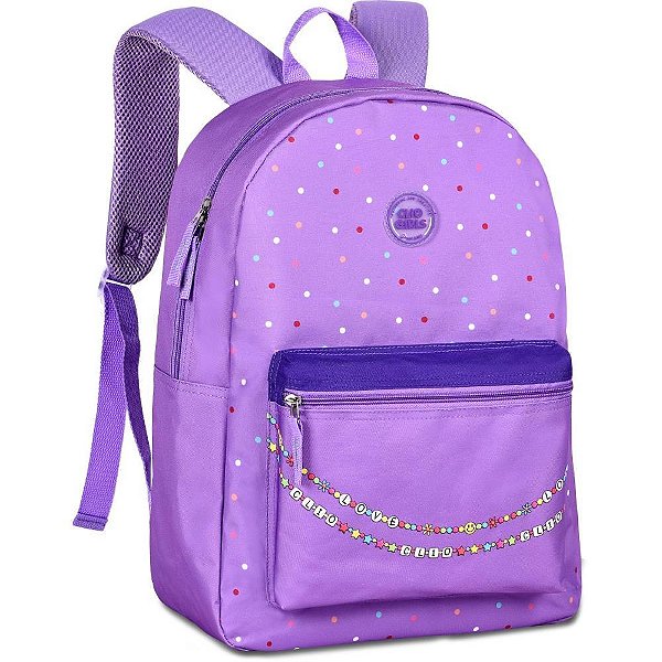 Mochila Clio GIRLS com Micangas 43CM Sortido