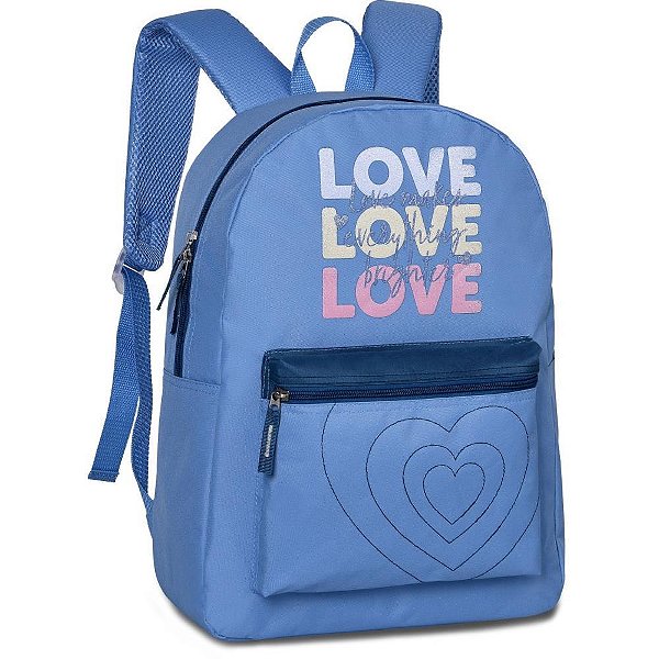 Mochila Clio Love com Glitter 43CM Sortido