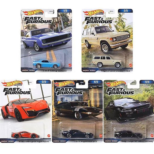 Hot Wheels Colecionável Velozes e Furiosos Premium (S) CX.C/10