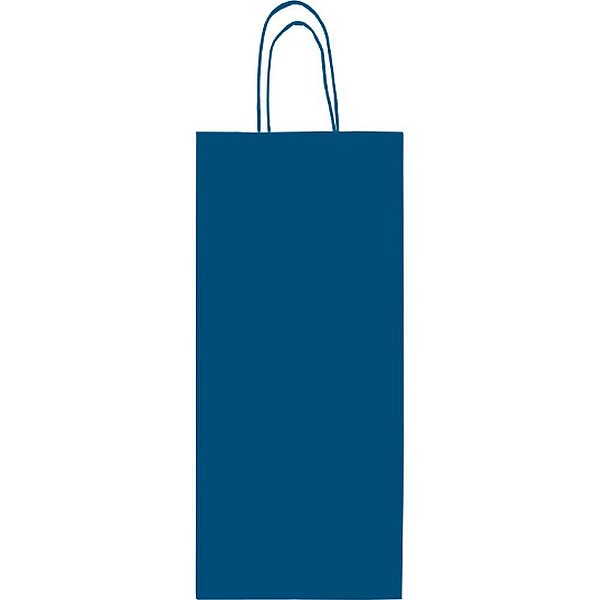 Embalagem para Garrafa Sacola Azul Escuro 13,5X35X8CM PCT.C/10
