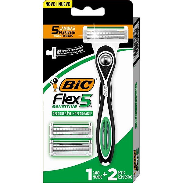 Barbeador Descartável BIC FLEX 5 Sensitive Blister