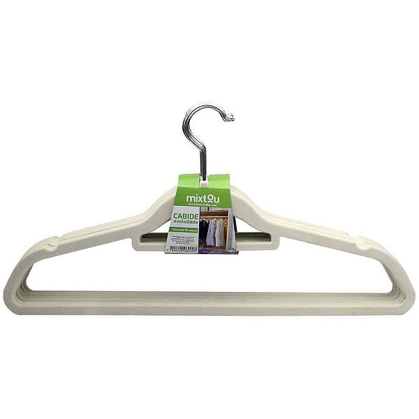 Cabide Veludo Bege C/10 Unidades KIT