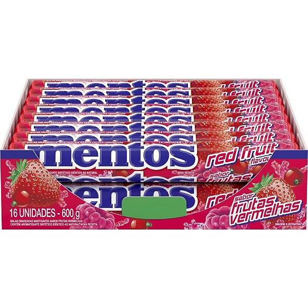 Bala Mentos STICK Frutas Vermelhas DP.C/16