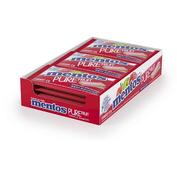 Goma de Mascar Mentos Pure Fruit 8,5G DP.C/15