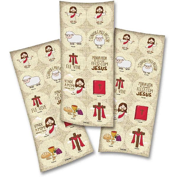 Adesivos Decorados Páscoa Jesus PCT.C/30