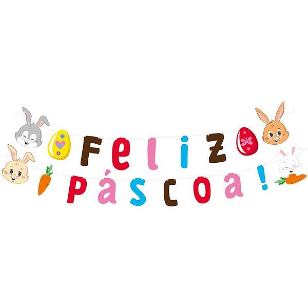 Faixa Decorativa Páscoa Divertida 1,60MX23CM