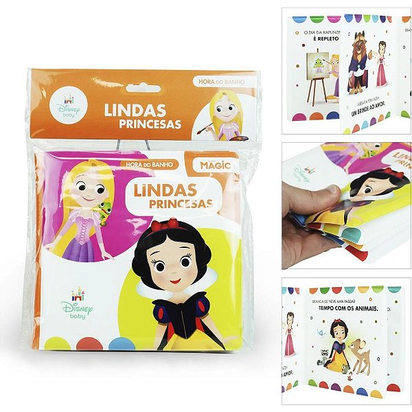 Livro para Banho Princesas 14X14CM