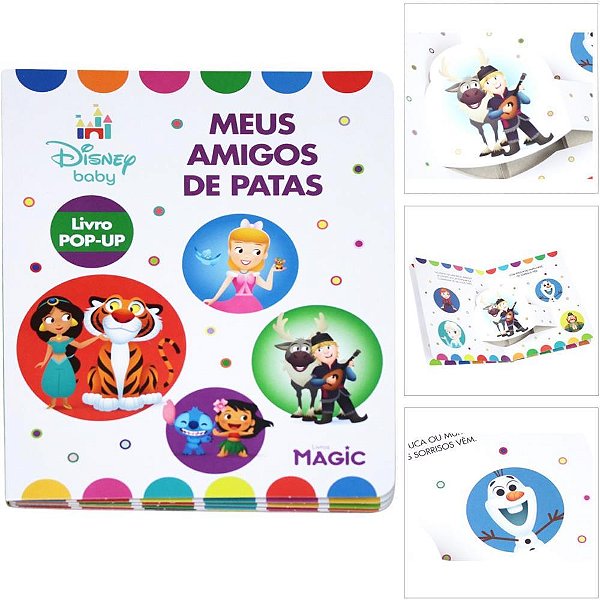 Livro Infantil Ilustrado POP-UP Meus AMGS de Quatro PAT