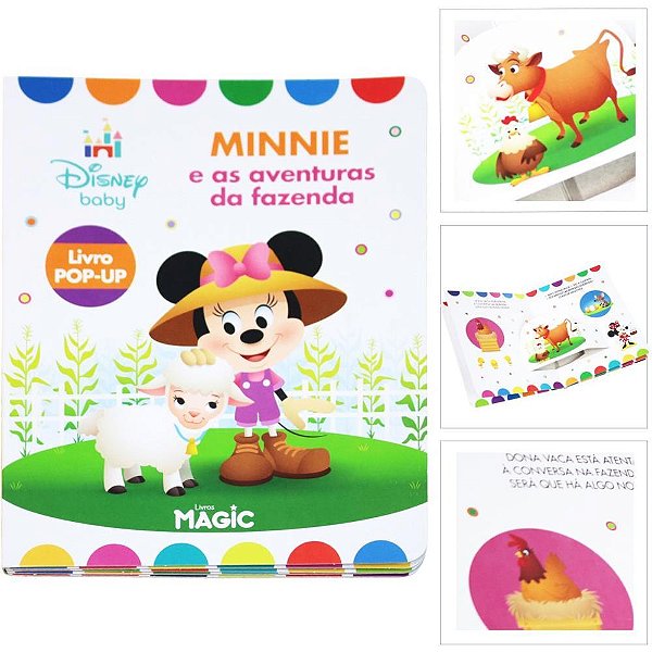 Livro Infantil Ilustrado POP-UP Minnie e as Aventuras