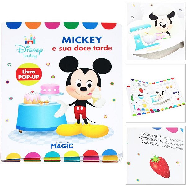 Livro Infantil Ilustrado POP-UP Mickey e Sua Doce Tarde