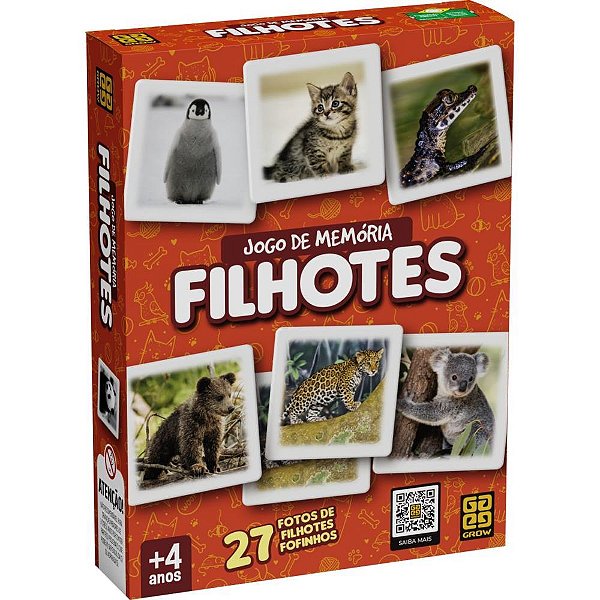 Jogo da Memória Filhotes 27 Pares