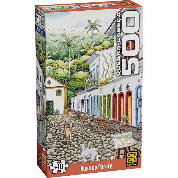 QUEBRA-CABEÇA Cartonado Ruas de Paraty 500 Pecas