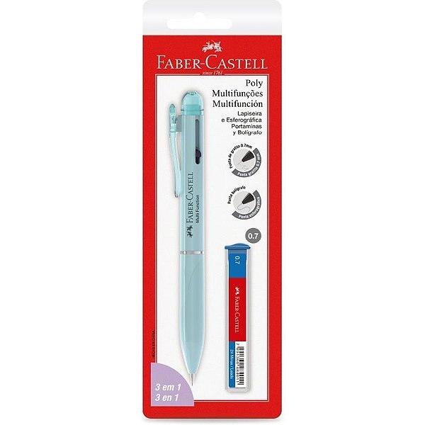 Lapiseira 0.7MM POLY LAPISEIRA/CANETA 3EM1 MIX