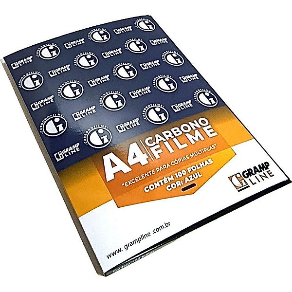 Papel Carbono para Lápis Filme Azul A-4 CX.C/100