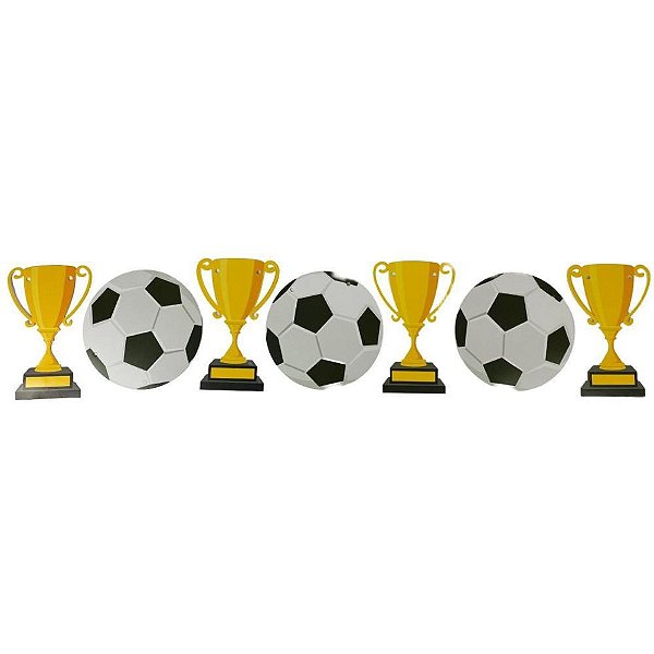 Copa do Mundo Decor. Faixa TROFEU/BOLA C/COR