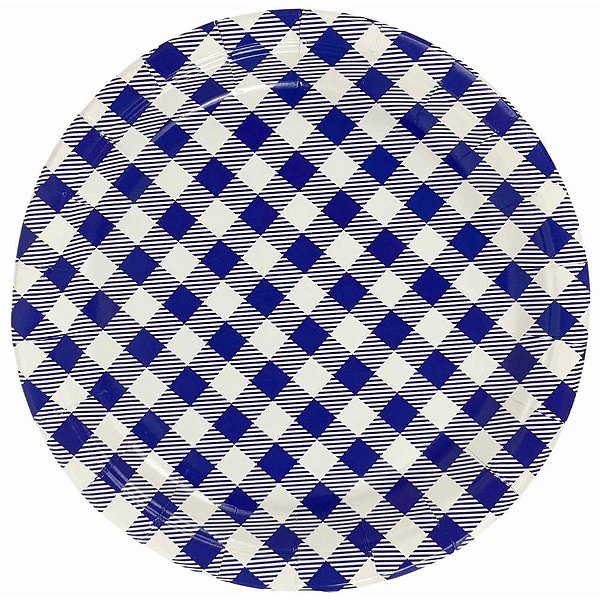 Festa Junina Prato de Papel Xadrez AZ 18CM PCT.C/08