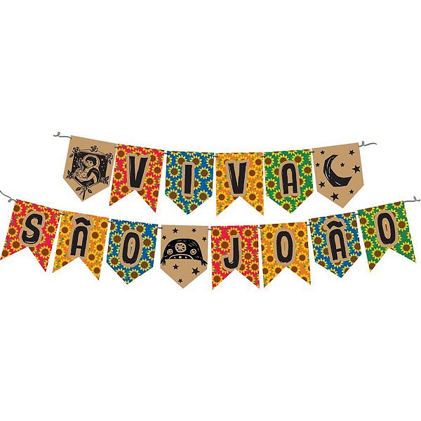 Festa Junina Faixa Decorada Viva Sao Joao