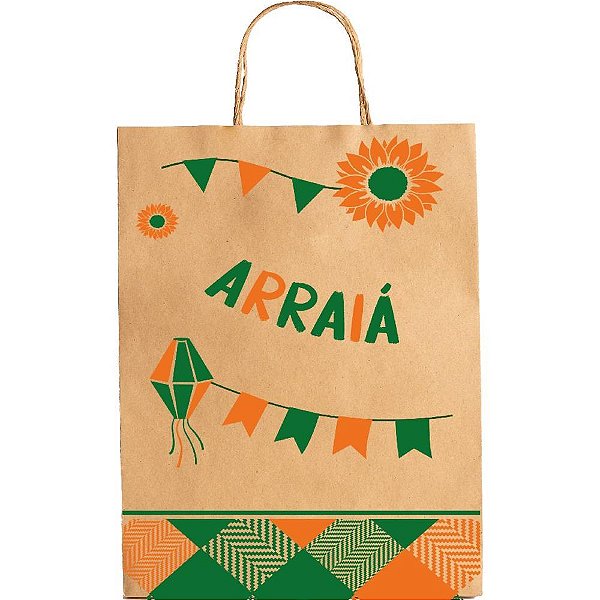 Festa Junina Sacola KRAFT Arraia M PCT.C/25