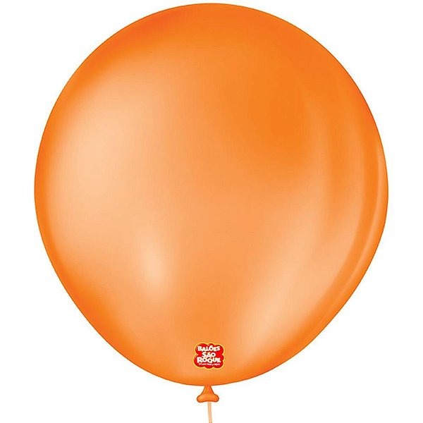 Balão 7 Liso Redondo Laranja Mandarim PCT.C/50