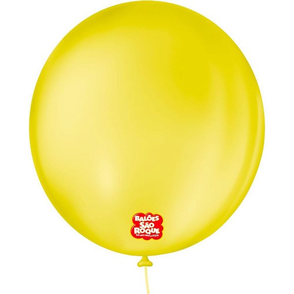 Balão 9 Liso Redondo Amarelo Citrino PCT.C/50