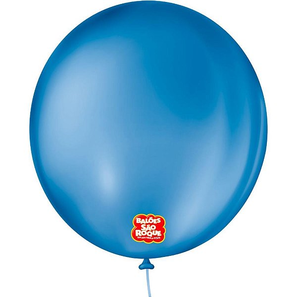 Balão 9 Liso Redondo Azul Cobalto PCT.C/50