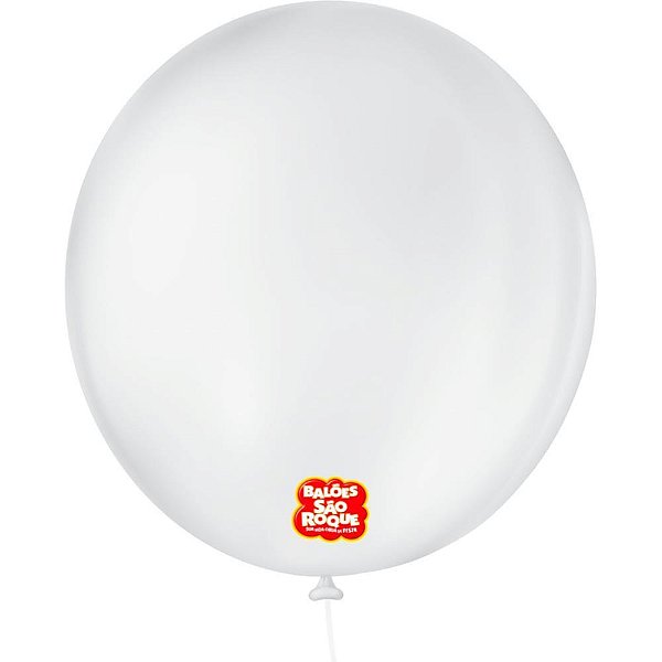 Balão 9 Liso Redondo Branco Polar PCT.C/50