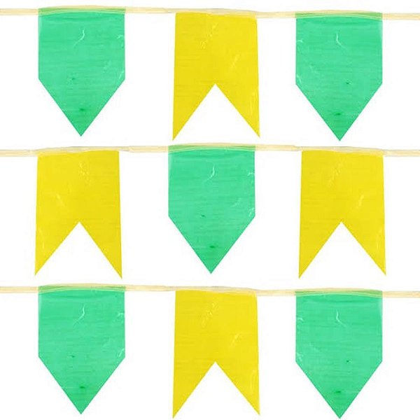 Copa do Mundo Bandeira Plástica 10M.VD/AM Pacote
