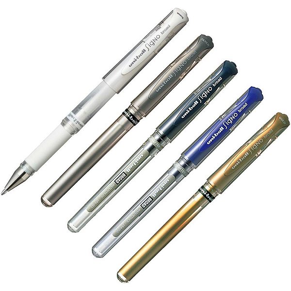 Caneta GEL Signo Broad 1.0MM 5CORES Sorti Estojo