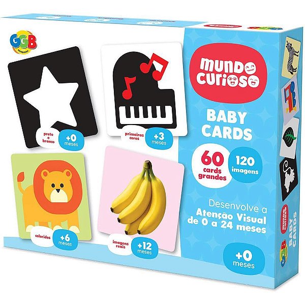 Brinquedo Pedagógico BABY CARDS C/60 Pecas