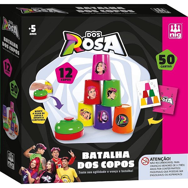 Jogo de Cartas dos Rosa Batalha dos Copos