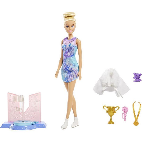 Barbie Profissões Patinadora NO Gelo Loira