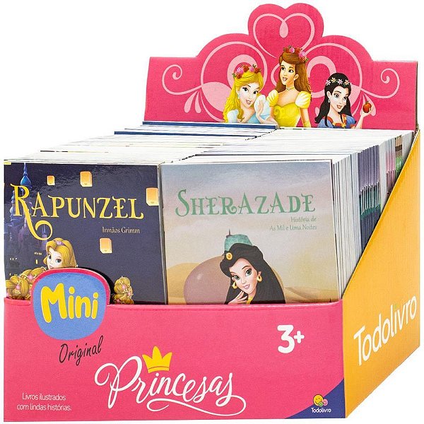 Livro Infantil Ilustrado Miniprincesas 8 Titulos Display com 100