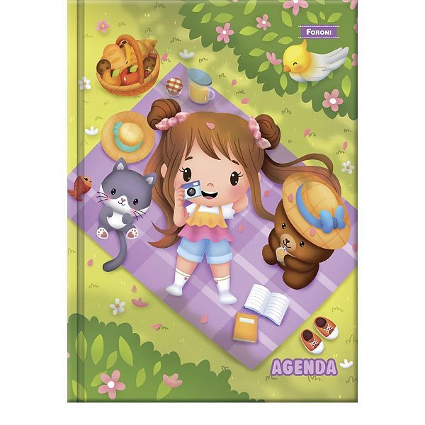 Agenda Permanente Escolar MIX 160 Folhas 105 X 148 MM Pacote com 04