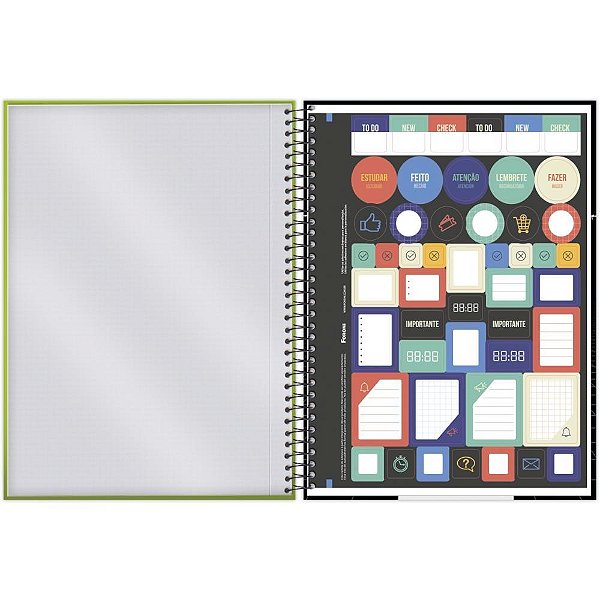 Caderno 10 X 1 Capa Dura Hard DOG 160 Folhas Pacote com 04