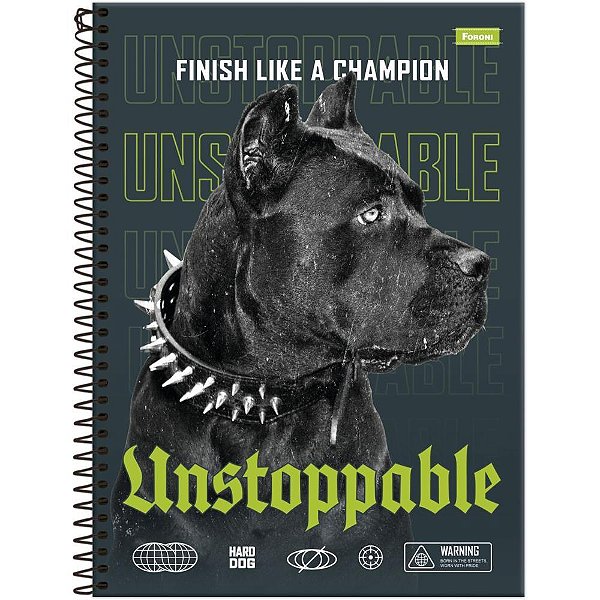 Caderno 15 X 1 Capa Dura Hard DOG 240 Folhas Pacote com 02