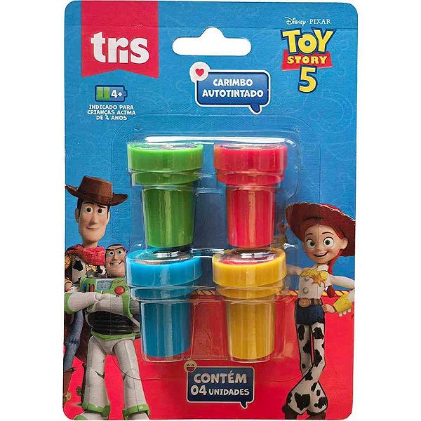 Carimbo Pedagógico TOY STORY 5 com 4 Modelos Blister com 04