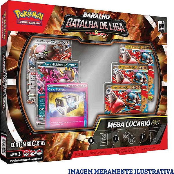 Jogo de Cartas Pokemon BOX Mega Lucario EX