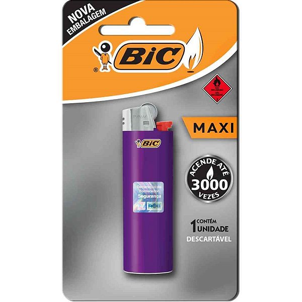 Isqueiro Descartavel BIC Maxi a GAS CX.C/36 Blister Caixa