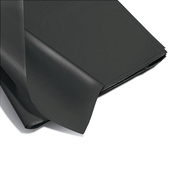 Papel de Seda Preto 48X60CM 20G Pacote com 100