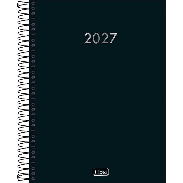 Agenda 2027 Napoli Capa Dura Espiral 200 Folhas Preto 200X275 Pacote com 04