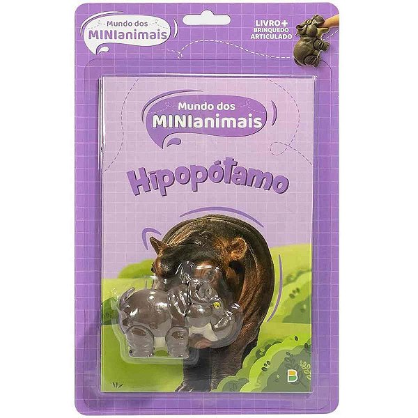 Livro Brinquedo Ilustrado Minianimais: Hipopotamo 16PG