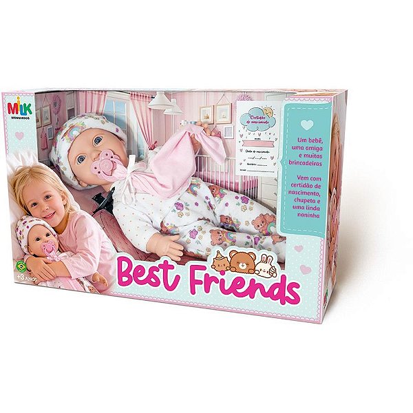 Boneca BEST Friend com Naninha 34CM