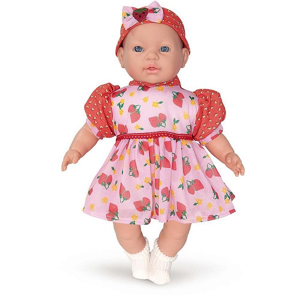 Boneca MILK Morango com Naninha 42CM