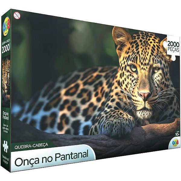 QUEBRA-CABEÇA Cartonado ONÇA NO Pantanal 2000 Peças