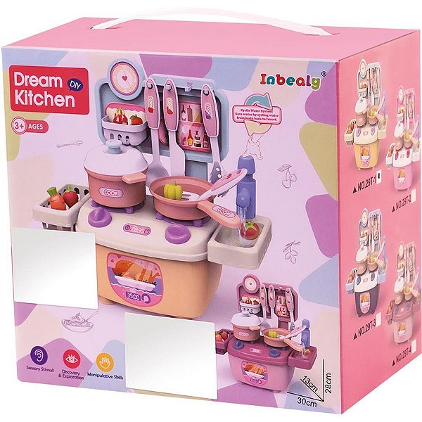Brincando de Casinha Mini Cozinha Sai água 28CM