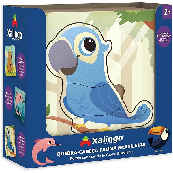 QUEBRA-CABEÇA Madeira Fauna Brasileira 15CM